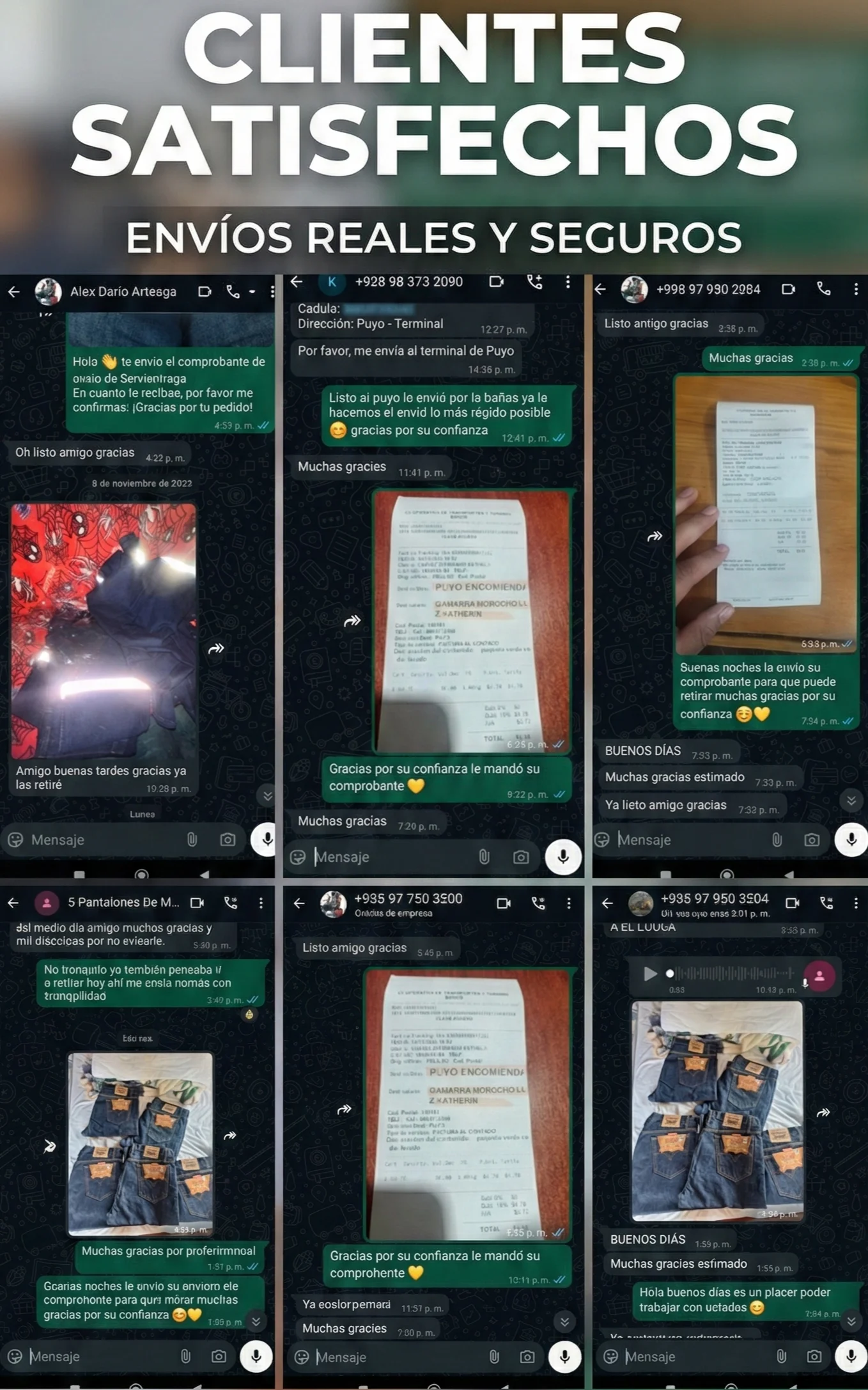 Envíos Nacionales y Clientes Satisfechos